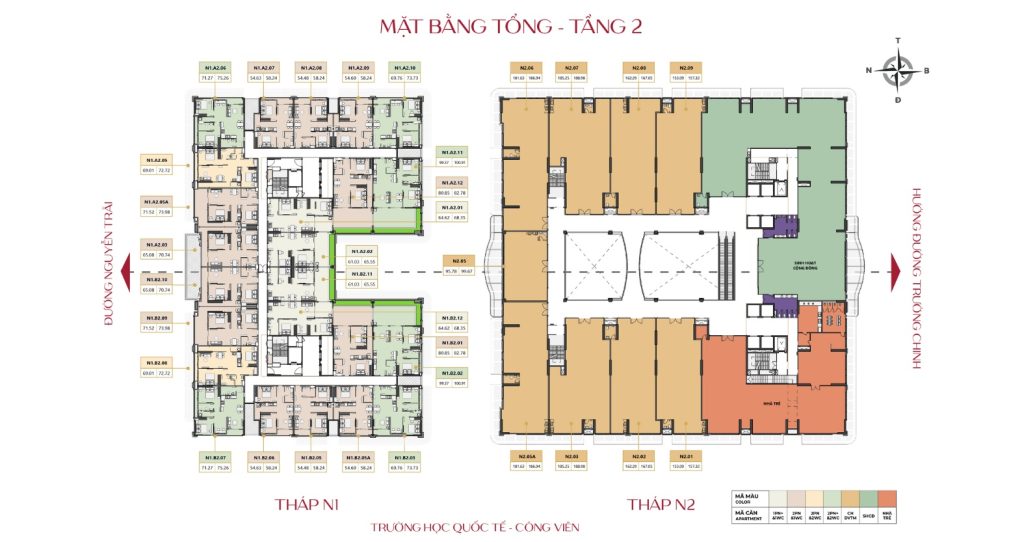 mặt bằng tầng 2