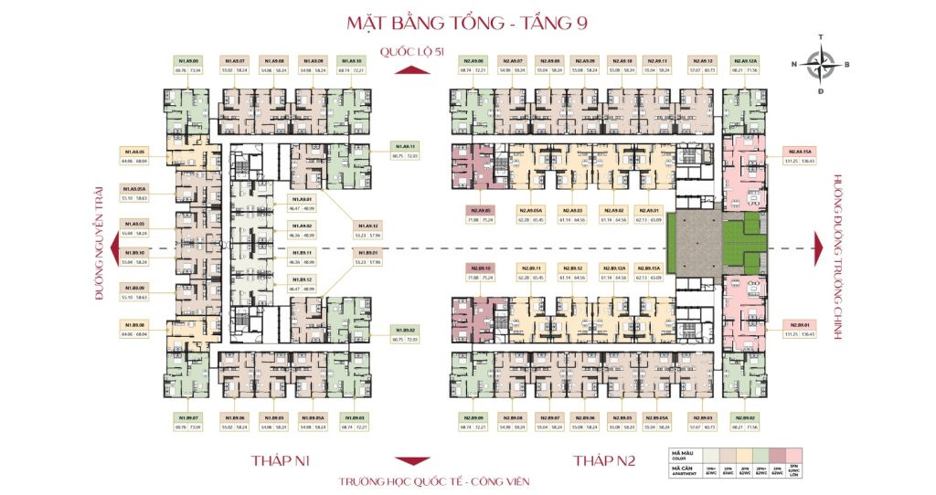 mặt bằng tầng 9