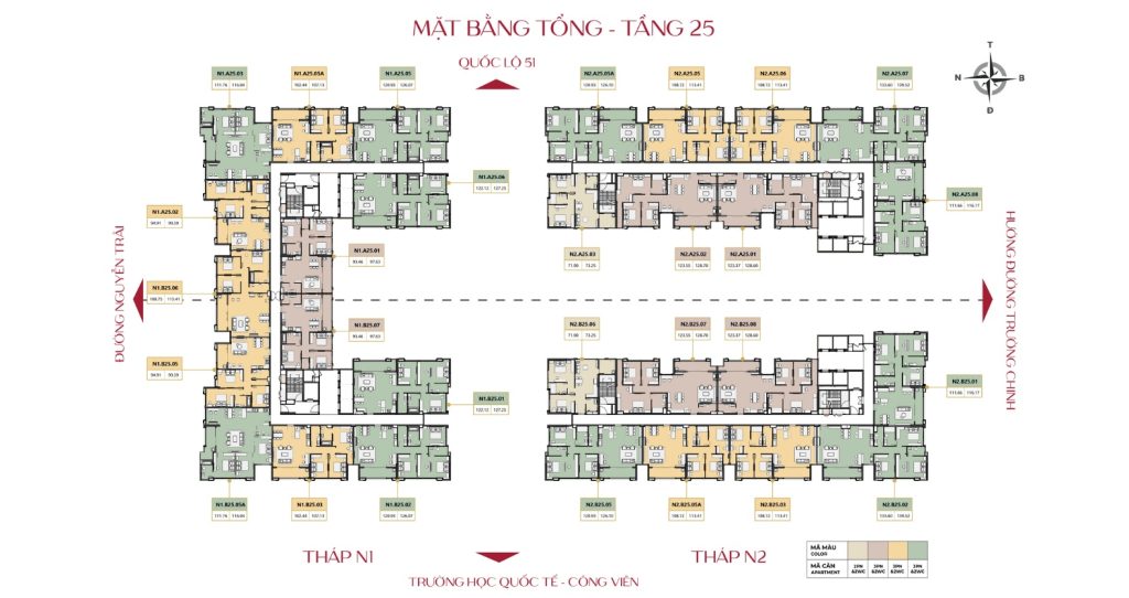 mặt bằng tầng 25